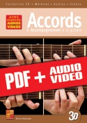 Accords & accompagnement à la guitare en 3D (pdf + mp3 + vidéos)