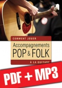 Accompagnements pop & folk à la guitare (pdf + mp3)