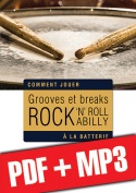 Grooves et breaks rock, rock ‘n’ roll & rockabilly à la batterie (pdf + mp3)