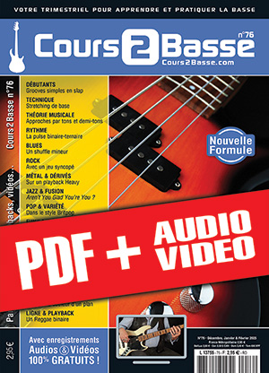 Cours 2 Basse n°76 (pdf + mp3 + vidéos)