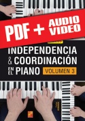 Independencia & coordinación en el piano - Volumen 3 (pdf + mp3 + vídeos)