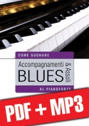 Accompagnamenti & assoli blues al pianoforte (pdf + mp3)