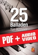 25 Balladen für Klavier (pdf + mp3 + videos)