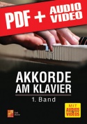 Akkorde am Klavier - 1. Band (pdf + mp3 + videos)