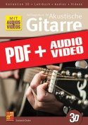 Anfängerkurs für Akustische Gitarre in 3D (pdf + mp3 + videos)