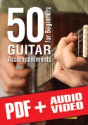 50 Guitar Accompaniments for Beginners (pdf + mp3 + videos)