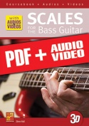 Scales for the Bass Guitar in 3D (pdf + mp3 + videos)